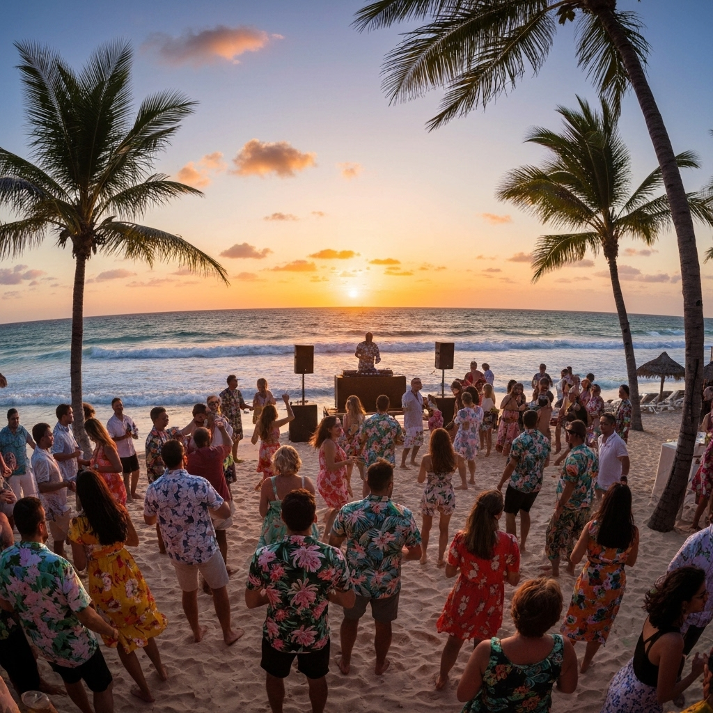 Fiesta al atardecer en Punta Cana